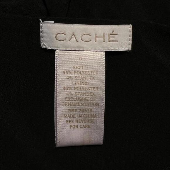 Cache Black Rhinestone Bodycon Dress - Picture 6 of 7